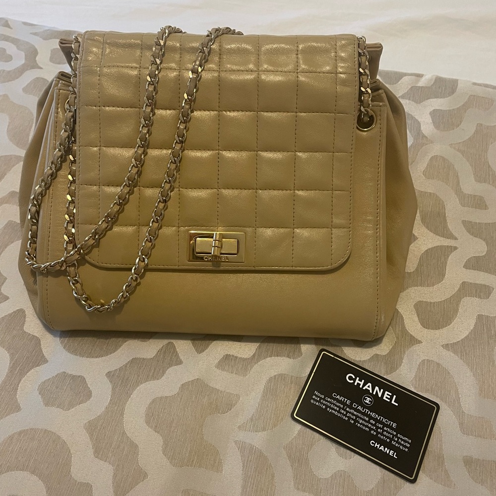 Chanel Camel Quilted Bag AUTH